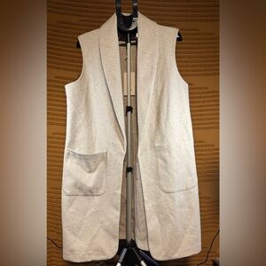 NWT Joie Longline Shawl Collar Vest/Duster Cream XL